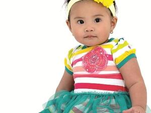 2 Piece striped tunic and legging AED 69 with floral espadrille soft sole shoes AED 49