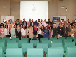 Professors from the Research Center for Islamic Legislation and Ethics (CILE) with students at the second annual summer school in Granada, Spain