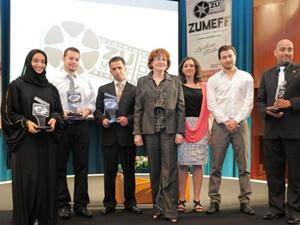 Winners with Dean, Dr. Marilyn Roberts