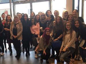 Group shot with students from the Wellness and Spa course at the GROHE Showroom