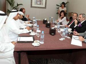 H.E. Abdul Rahman Saif Al Ghurair, Chairman, DC with H.E. Zafer Caglayan, Turkey's Minister of Economy during the meeting