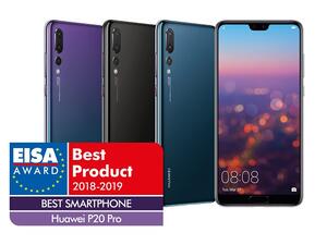حصل هاتف HUAWEI P20 Pro على جائزة ’أفضل هاتف ذكي من الجمعية الأوروبية للصوت والصورة لعام 2018-2019‘.