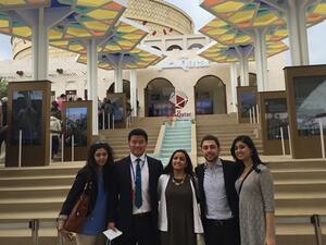 GUQ students during the MUN in Italy