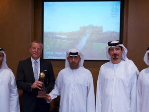 HE Sultan Al Hameiri (Managing Director of Emirates Palace Company), Holger Schroth (General Manager of Emirates Palace), HE Ahmed Al Hameiri (Chairman of Emirates Palace Company), Salah Al Waswasi (Board Member of Emirates Palace Company), Mansour Al Mansouri (Board Member of Emirates Palace Company)