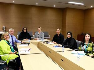 مجلس إدارة حملة 'التمريض الآن' في قطر خلال اجتماعهم الأول.