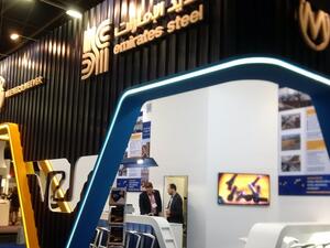Emirates Steel booth at Infra Tech trade fair