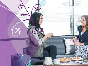 يمكن لجميع الأمهات المسافرات في 21 مارس 2017، التمتع بمجموعة من الامتيازات والراحة داخل صالة طيران الجزيرة المواجهة لبواباتها في مطار الكويت الدولي