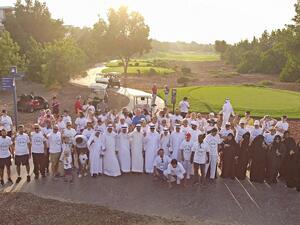 The Dubai Fitness Challenge Walk at JGE kicked off at the Clubhouse.