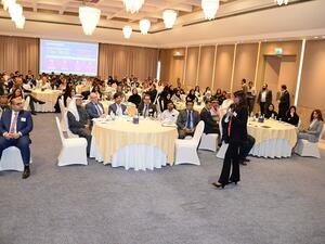 Jeyapriya Partiban delivering the opening speech