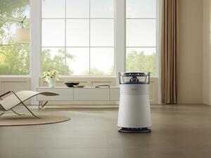The LG SIGNATURE Air Purifier was designed for timeless aesthetic appeal as it has a smart indicator, a smart lighting system to check the indoor air pollution status with 4-styling colours.