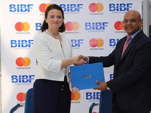 Solveig Nicklos BIBF Director and Raghav Prasad GM for Gulf Countries Mastercard