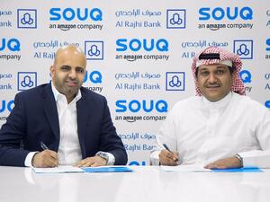 Just in time for #BlackFriday!  (Pictured here: Saleem Hammad, GM of Souq.com Saudi Arabia, and Saleh Alzumaie, GM Retail Banking at Al Rajhi Bank during the signing ceremony)