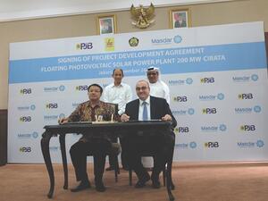 During the signing ceremony