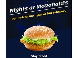 McDonalds will give out 1,000 free McChicken per store as a way of saying 'thank you' to the customers for always spending their nights at McDonald’s. 