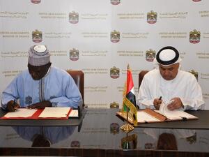 The agreement was signed by HE Obaid Humaid Al Tayer, Minister of State for Financial Affairs; and HE Ousmane Mey Al Amine, Minister of Finance of the Republic of Cameroon.