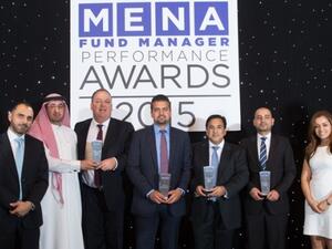 NBAD Global Asset Management team after receiving the MENA Fund Manager Performance Awards
