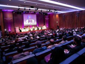 One of the many panel discussions that took place at the World Organization for Renaissance of Arabic Language (WORAL) held at the Qatar National Convention Centre.