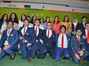 Salma Al-Hajjaj of Gulf Bank with the winning team “Cloudzzz”