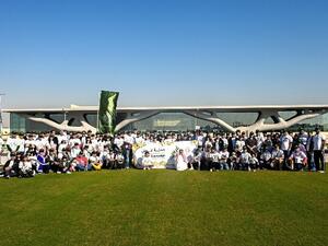 المشاركون يحتفلون بالحملة السنوية لزراعة الأشجار "غرس" في المدينة التعليمية