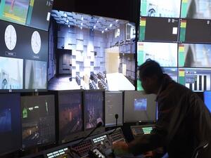 غرفة التحكم المتعددة الأغراض في جامعة نورثويسترن في قطر.