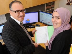 الباحثة سوزان عوض والدكتور ليث أبو رداد.