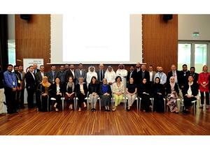 خبراء وباحثون خلال إطلاق "تجمع بحوث برنامج قطر جينوم" في الأسبوع الماضي