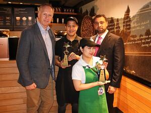 فاز ستاربكس بجائزة 'التميز في خدمة الزبائن' وجائزة 'التميز في المسؤولية الاجتماعية'.