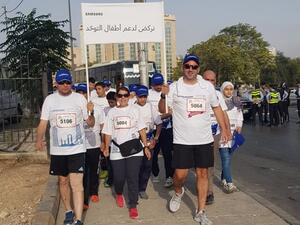 Samsung Electronics Levant chose to increase awareness about autism, where the employees ran to support this cause. 