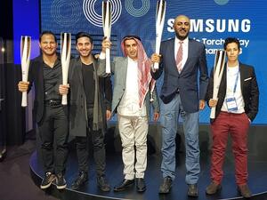 Mostafa Salameh, Lina Khalifeh and Ayham Otoom joined 7,500 participants from around the globe to represent Jordan in the Torch Relay campaign, for Pyeongchang 2018 Olympics. 
