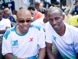 Henry Wanyoike and Joseph Kibunja