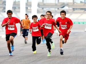 During the Abu Dhabi Education Marathon