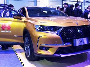 The DS 7 debuts at the Huawei Eco-Partner Conference 2018.