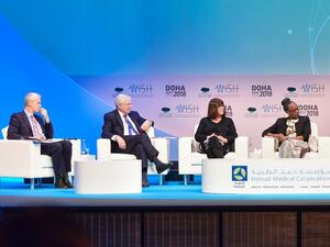 الجلسة النقاشية لمنتدى قمة ويش 2018 حول "التمريض والتغطية الصحية الشاملة".