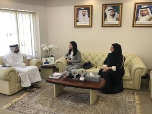 سعادة القاضي الدكتور جمال السميطي، مدير عام معهد دبي القضائي مؤخرًا مع البروفيسورة كيرو شين