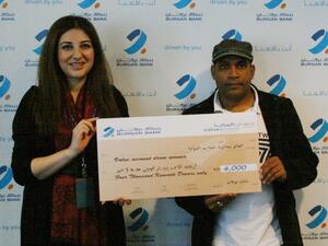 The winner expressed his excitement of winning the cash prize of KD 4,000.