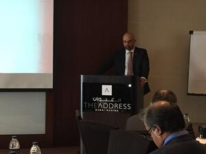 Yasser Zeineldin, eHosting DataFort addressing the audience