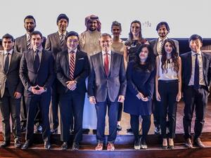 The magazine inaugural team with Dr. Gerd Nonneman, dean of GU-Q