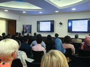 Dr. Jeannie Sowers during the lecture