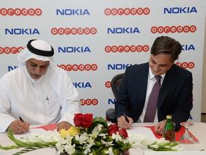 نائب الرئيس يوسف عبدالله الكبيسي المدير التنفيذي للعمليات كيوتل قطر برنار نجم و رئيس سوق الشرق الأوسط وحدة نوكيا