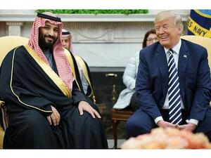 Prince Mohammed visited Washington in March where the president hailed the links between the two allies. (AFP)