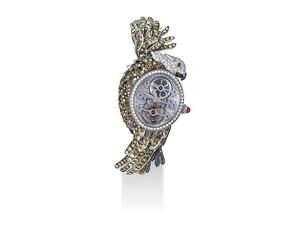 Lot 37 Boucheron a unique and exceptional 18k white gold And diamond-set Tourbillon Wristwatch