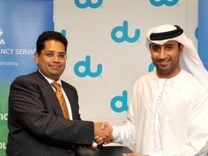 Fahad Al Hassawi, Chief Human Resources and Shared Services Officer, du, and Girish Ramachandran, VP and Head, TCS MEA