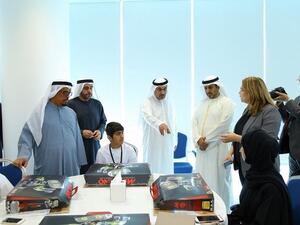 خلال إطلاق برنامج الذكاء الاصطناعي في حرم جامعة حمدان بن محمد الذكية.