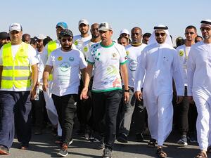 جانب من المشاركين في اليوم الرياضي.