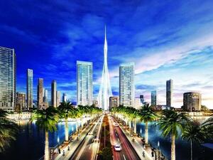 أطول هيكل من صنع الإنسان في العالم في دبي.