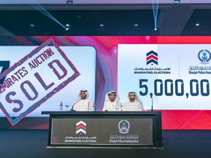 Double digit number plates were also offered during the fiercely fought auction. (KhaleejTimes)