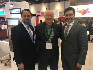 During the recent WTM London, 2017 visit, Moussa El Hayek, Chief Operating Officer, Yasser Moussa, Executive Assistant Manager meeting with Saleh Mohamed Al Geziry - Director General at Ajman Tourism Development.