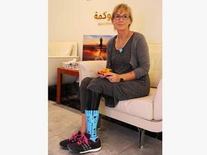 The 3D printed prosthetic leg was donated to Belinda Gatland, a British expat who has been an amputee for more than 10 years. (Trade Arabia)