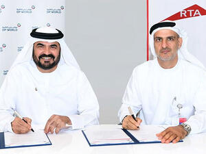 Ahmed Bahrozyan, CEO of Licensing Agency signed the agreement at RTA Head Office on behalf of RTA, and signed it on behalf of DP World Mohammed Al Muallem, senior vice president & managing director of DP World- UAE Region.