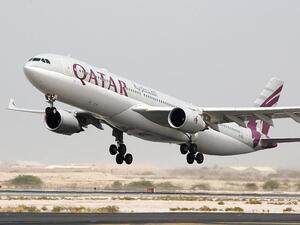 Qatar Airways' new route surpasses Emirates' longest flight by about 600 kilometers. (File photo)